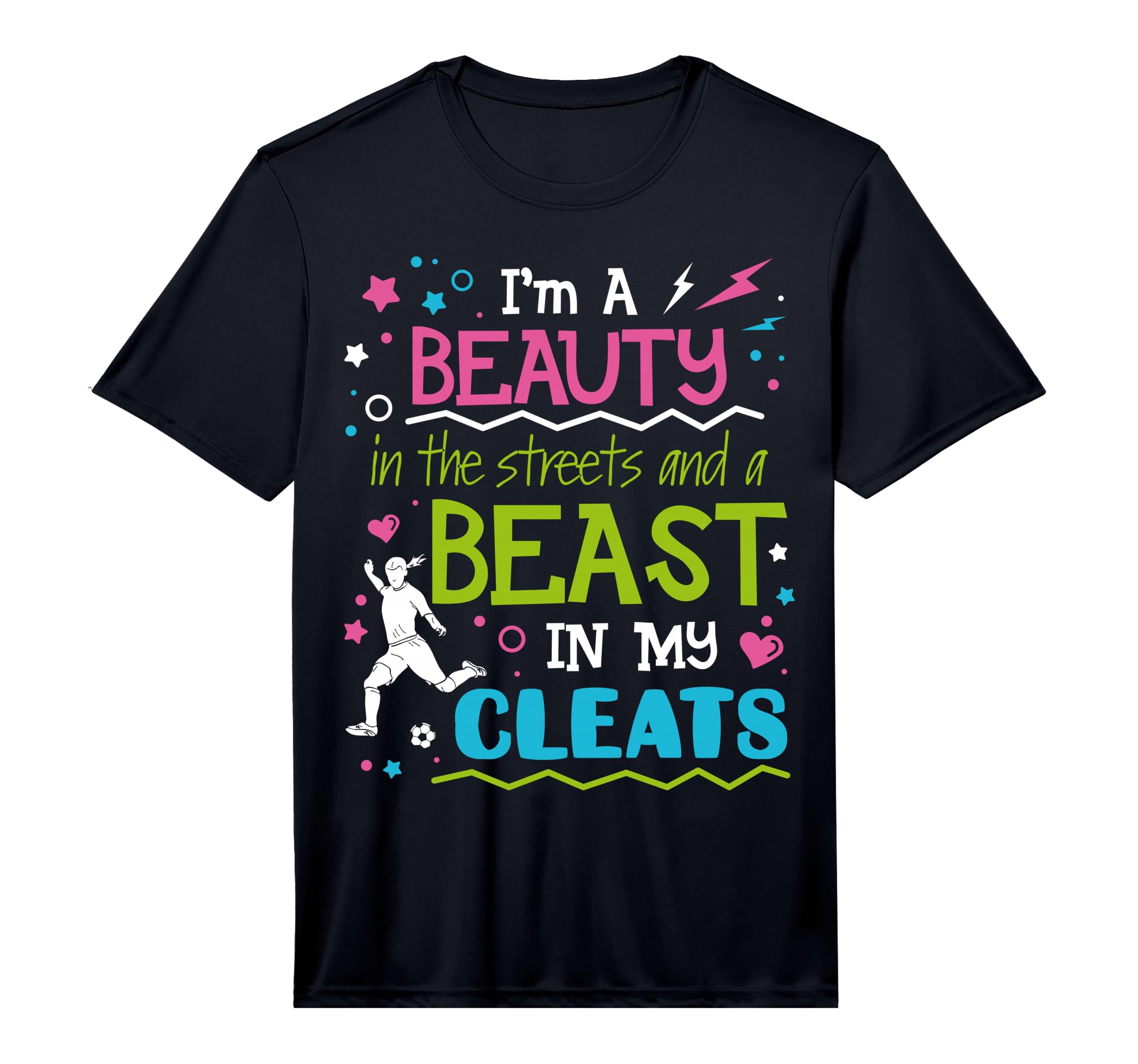 Beauty Streets Beast My Cleats Funny T-Shirt - Novelty Apparel for Adults