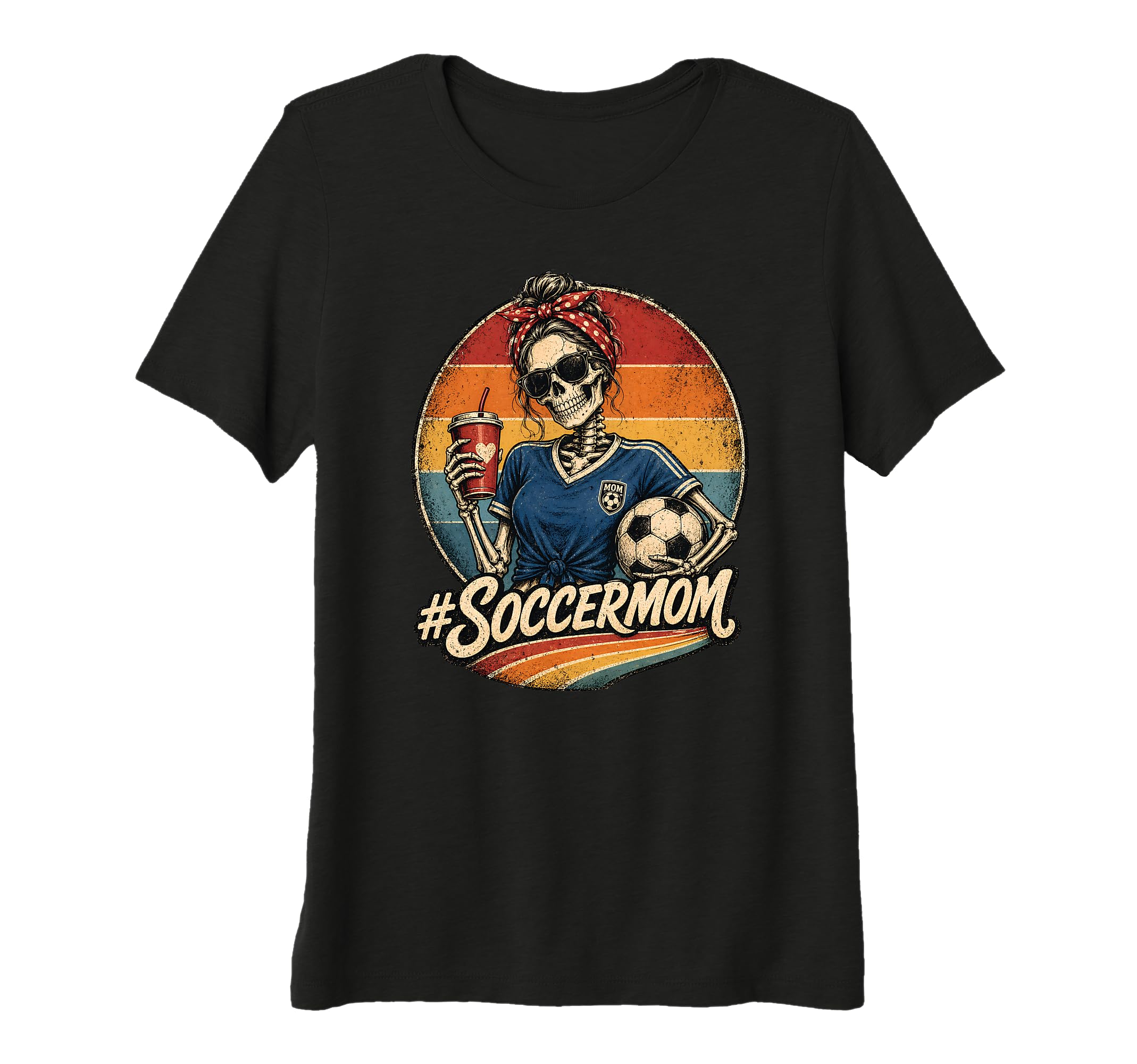 Womens Soccer Mom Soccer Mama Soccer T-Shirt - Graphic Print Unisex