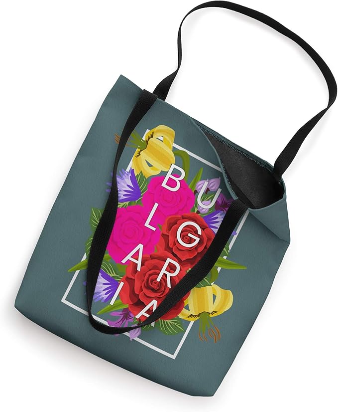 Flowers of Bulgaria Word Art - Bulgarian Pride Tote Bag