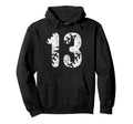 Baseball Softball Mom 13 Number 13 Hoodie - Fun Novelty Design for Adults