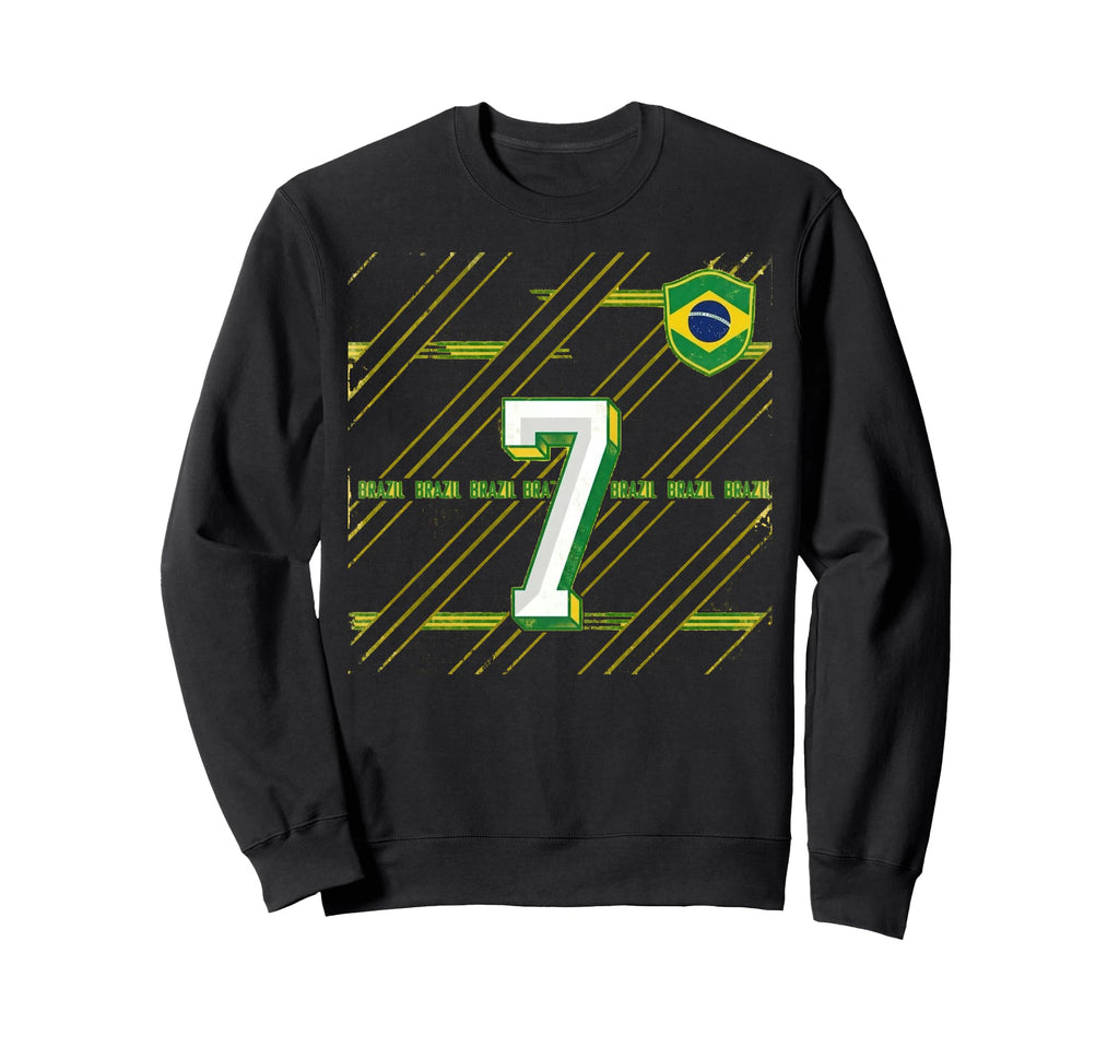 Brazil Gift Flag Brazilian Sweatshirt - Casual Everyday Wear for Adults
