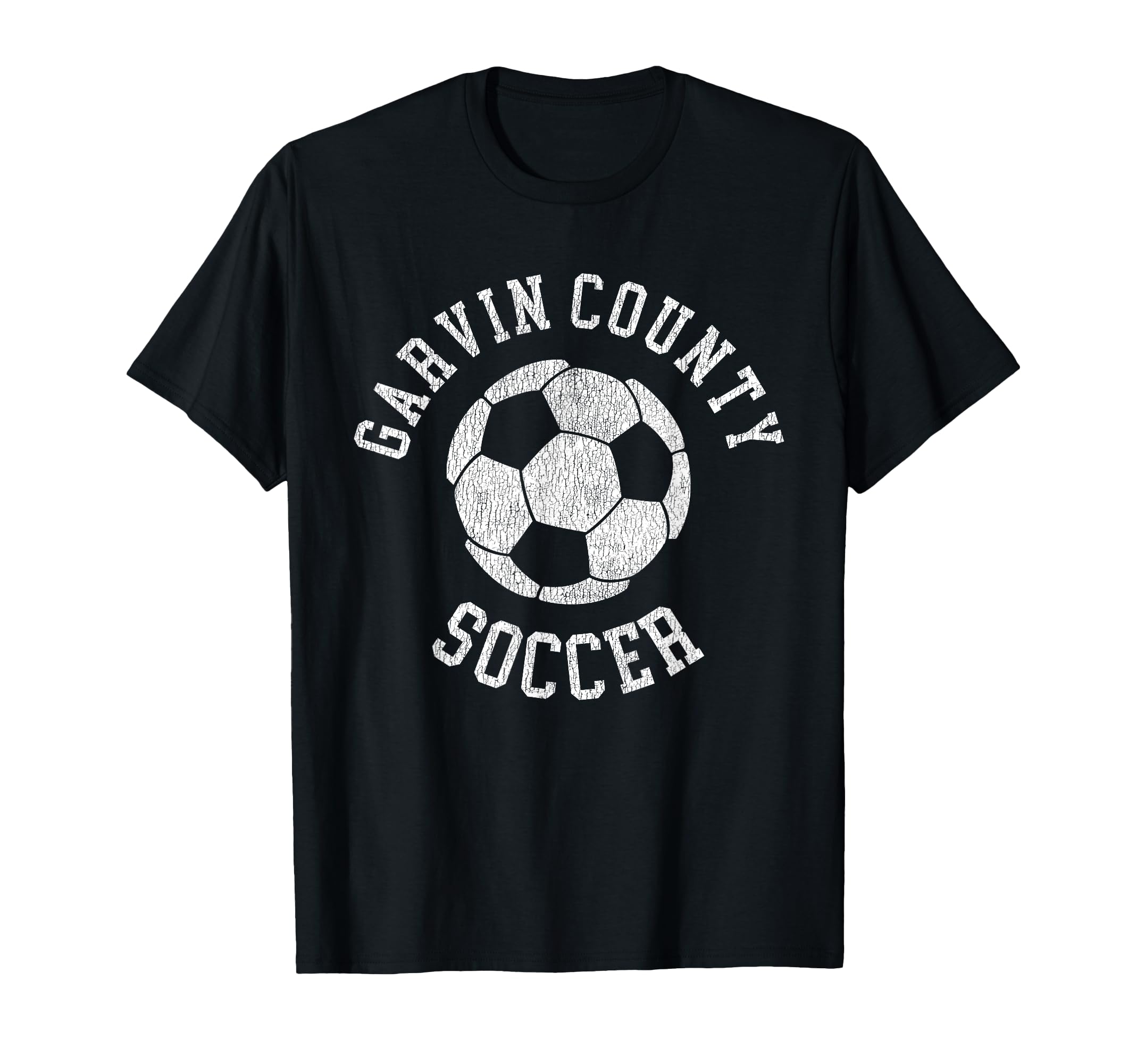 Garvin County Soccer Distressed 90S T-Shirt - Custom Art Print for Adults