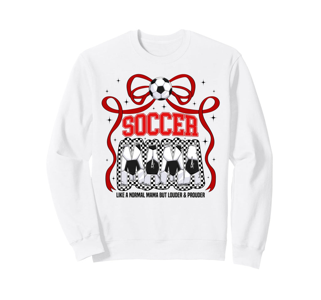 Soccer Mama Mom Coquette Soccer Sweatshirt - Trendy Graphic Men Women
