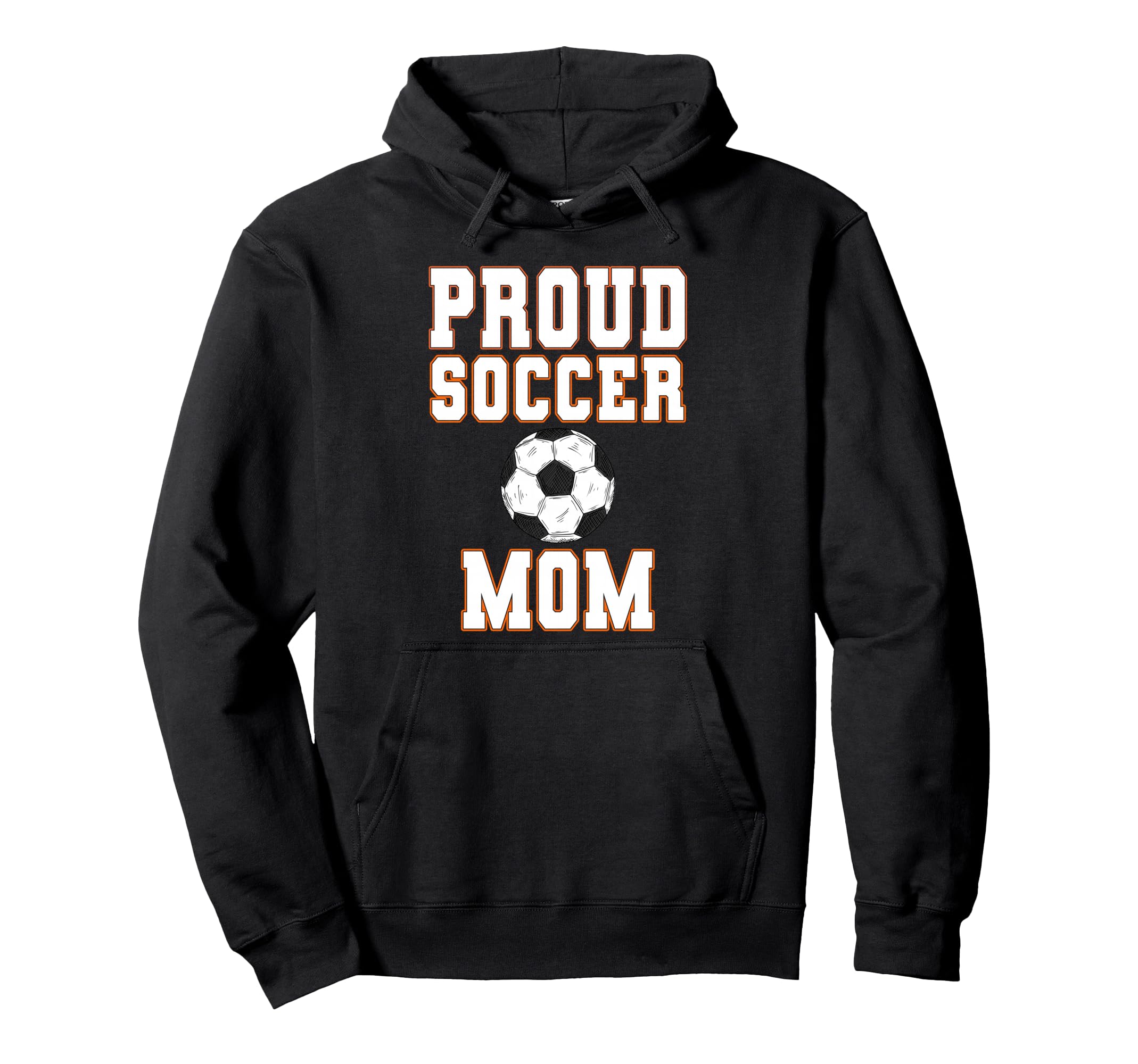 Proud Soccer Mom Game Day Sports Hoodie - Minimalist Print for Adults