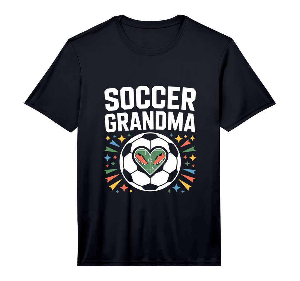 Mens Soccer Grandma Heart Field Cleats T-Shirt - Unique Graphic Unisex