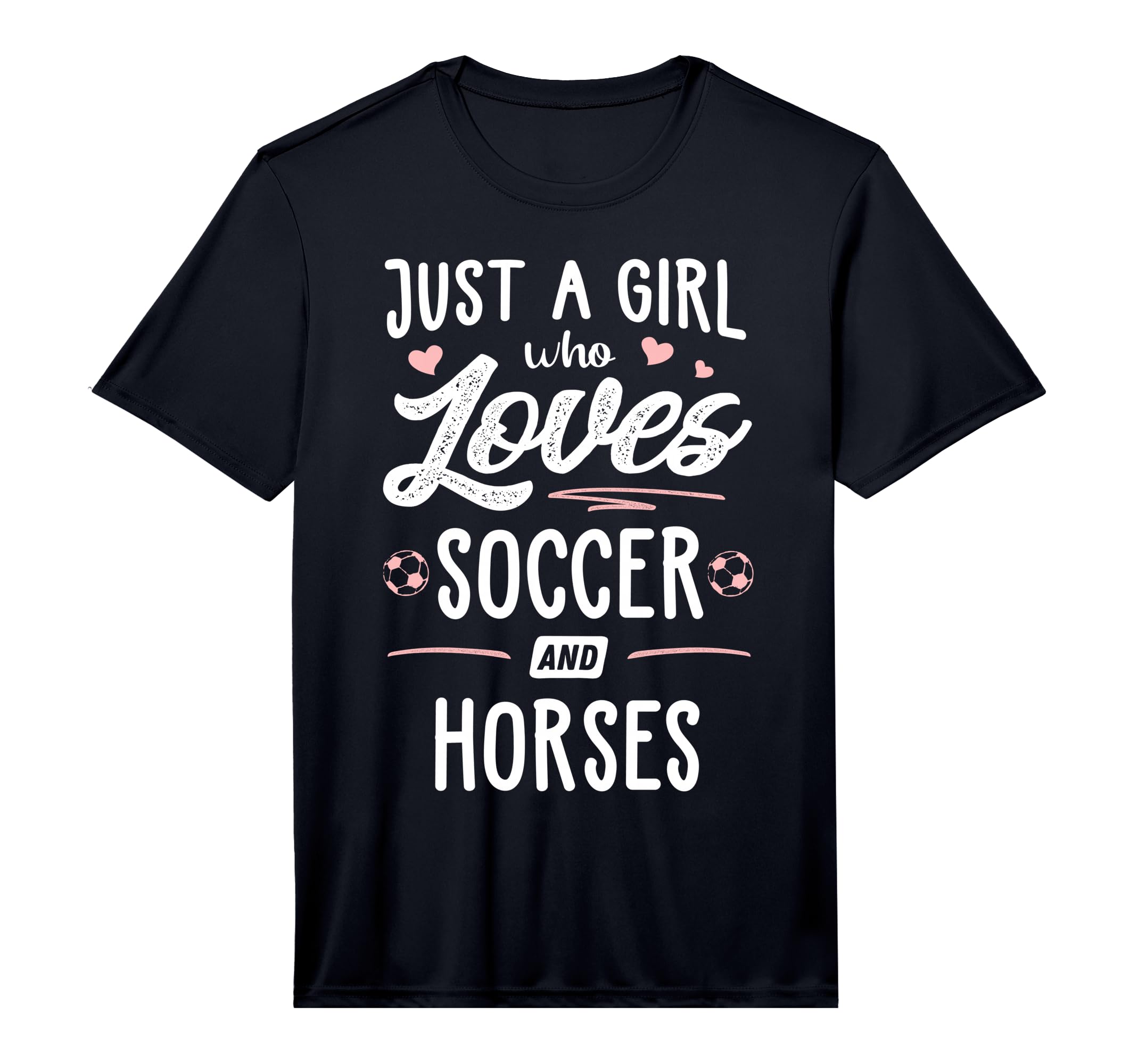 Just Who Loves Soccer And Horses Gift T-Shirt - Minimalist Print Men Women