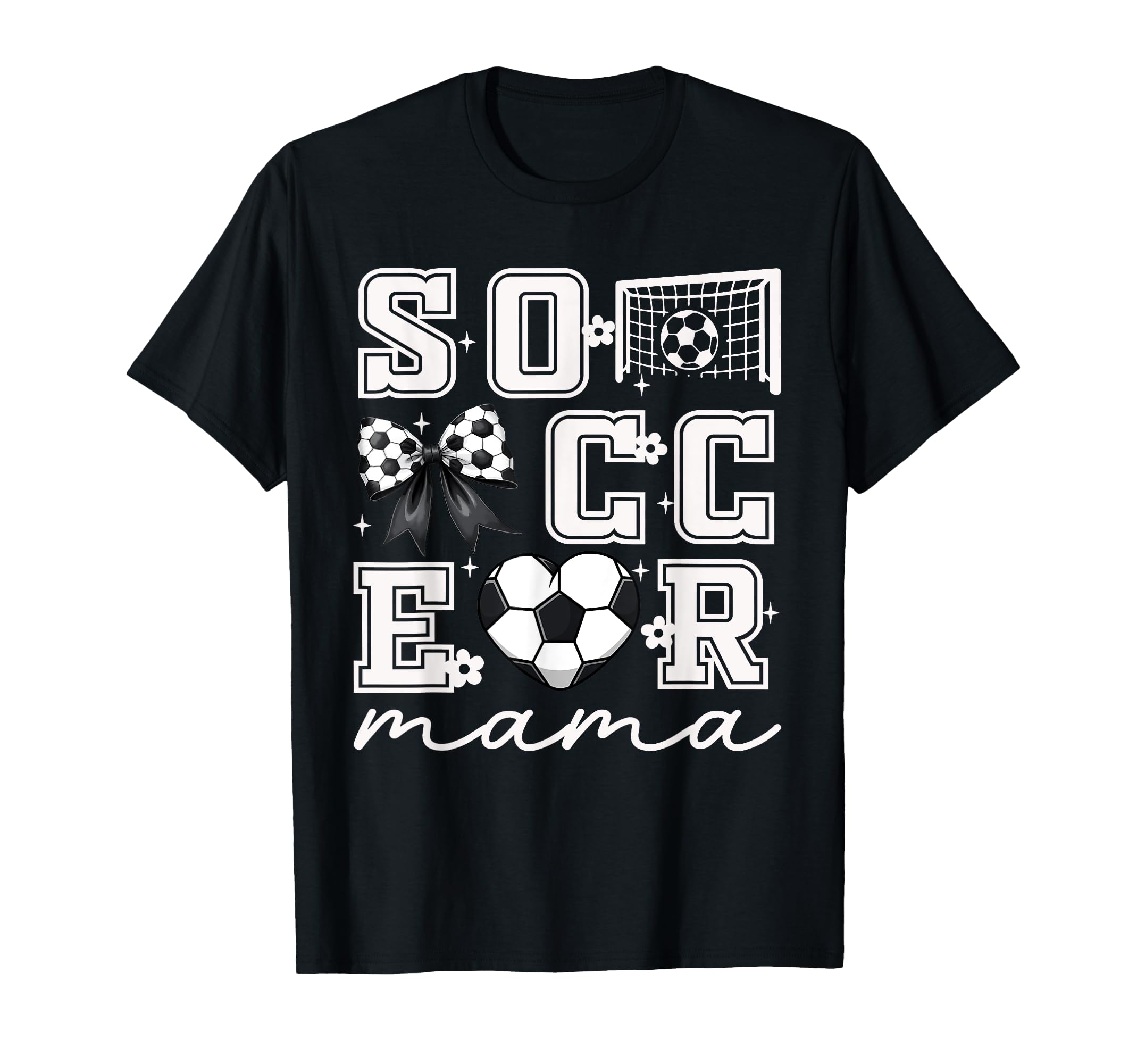 Soccer Mama Coquette Bow Funny Soccer T-Shirt - Minimalist Print Men Women