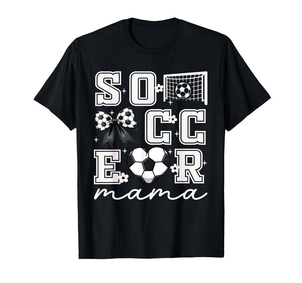 Soccer Mama Coquette Bow Funny Soccer T-Shirt - Custom Art Print Men Women