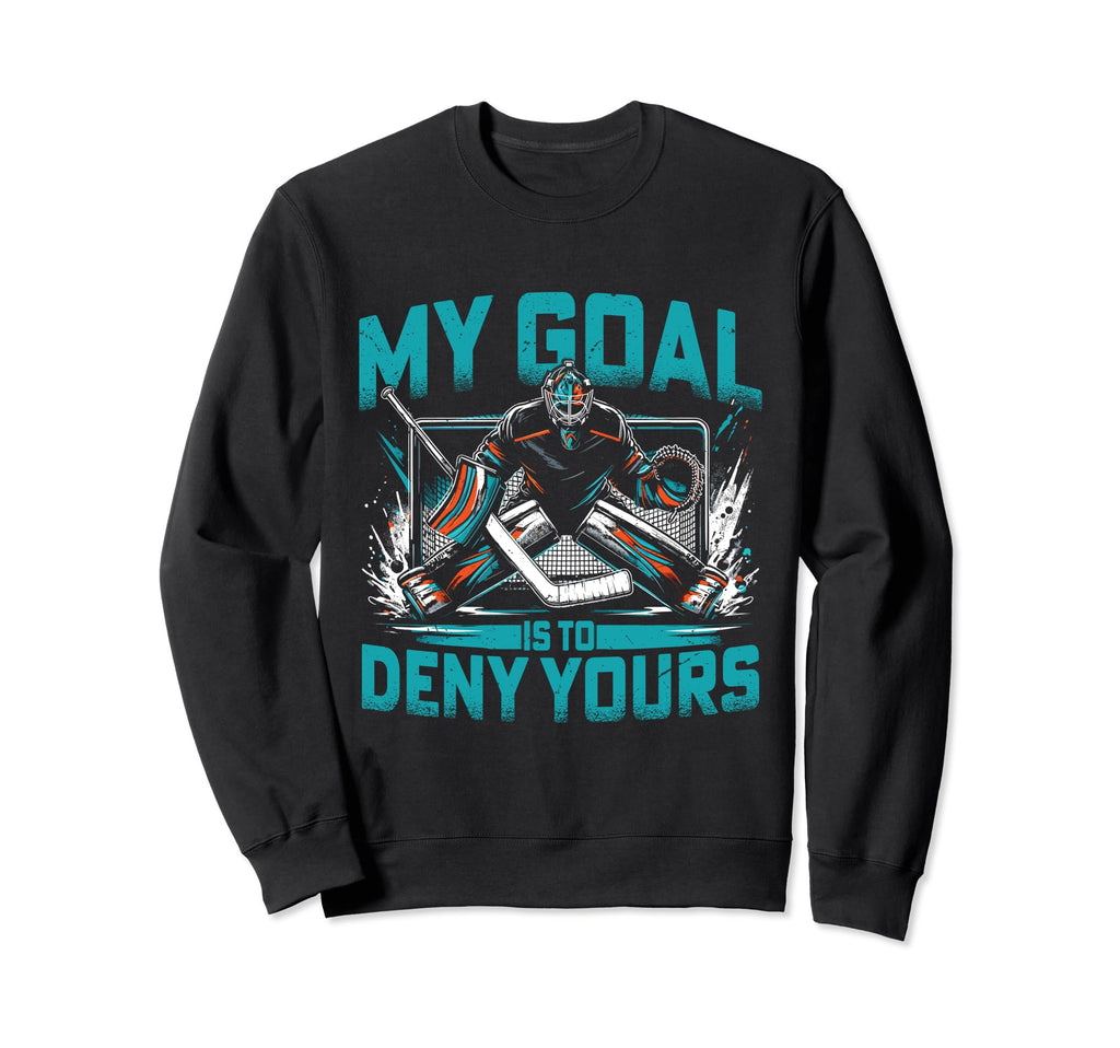 Funny Goalkeeper Ice Hockey Player Sweatshirt - Streetwear Style for Adults