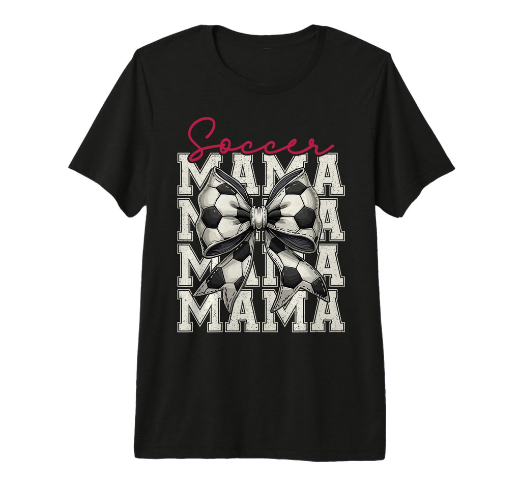 Soccer Mama Funny Coquette Bow Mom T-Shirt - Fun Novelty Design for Adults