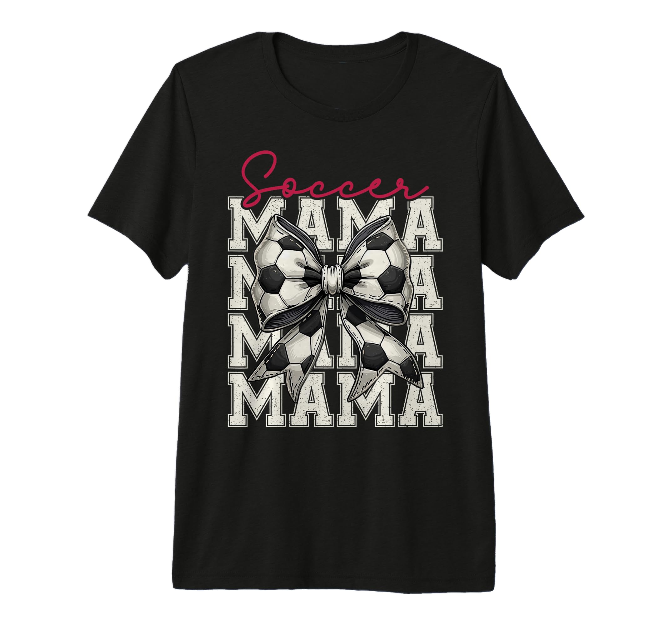Soccer Mama Funny Coquette Bow Mom T-Shirt - Fun Novelty Design for Adults