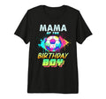 Mama Birthday Soccer Ball Colorful Tri T-Shirt - Graphic Print for Adults
