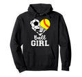 Ball Heart Soccer Softball Hockey Funny Hoodie - Unique Graphic for Adults