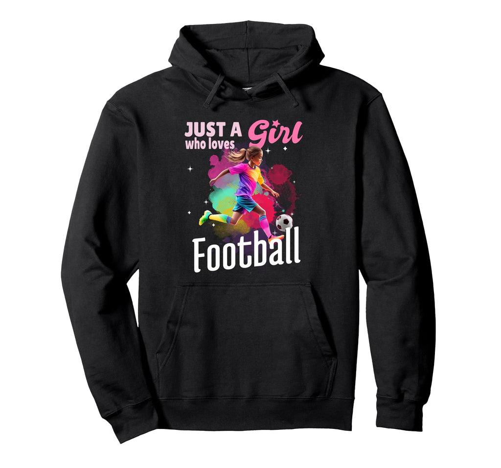 Just Who Loves Football Player Soccer Hoodie - Graphic Print for Adults