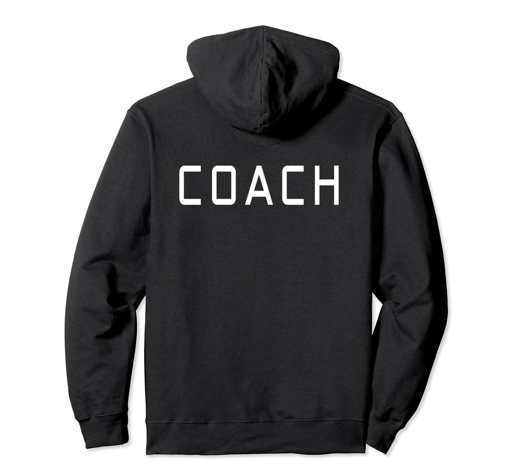 Trainer Instructor Back Soccer Hoodie - Minimalist Print for Adults
