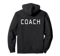 Trainer Instructor Back Soccer Hoodie - Minimalist Print for Adults