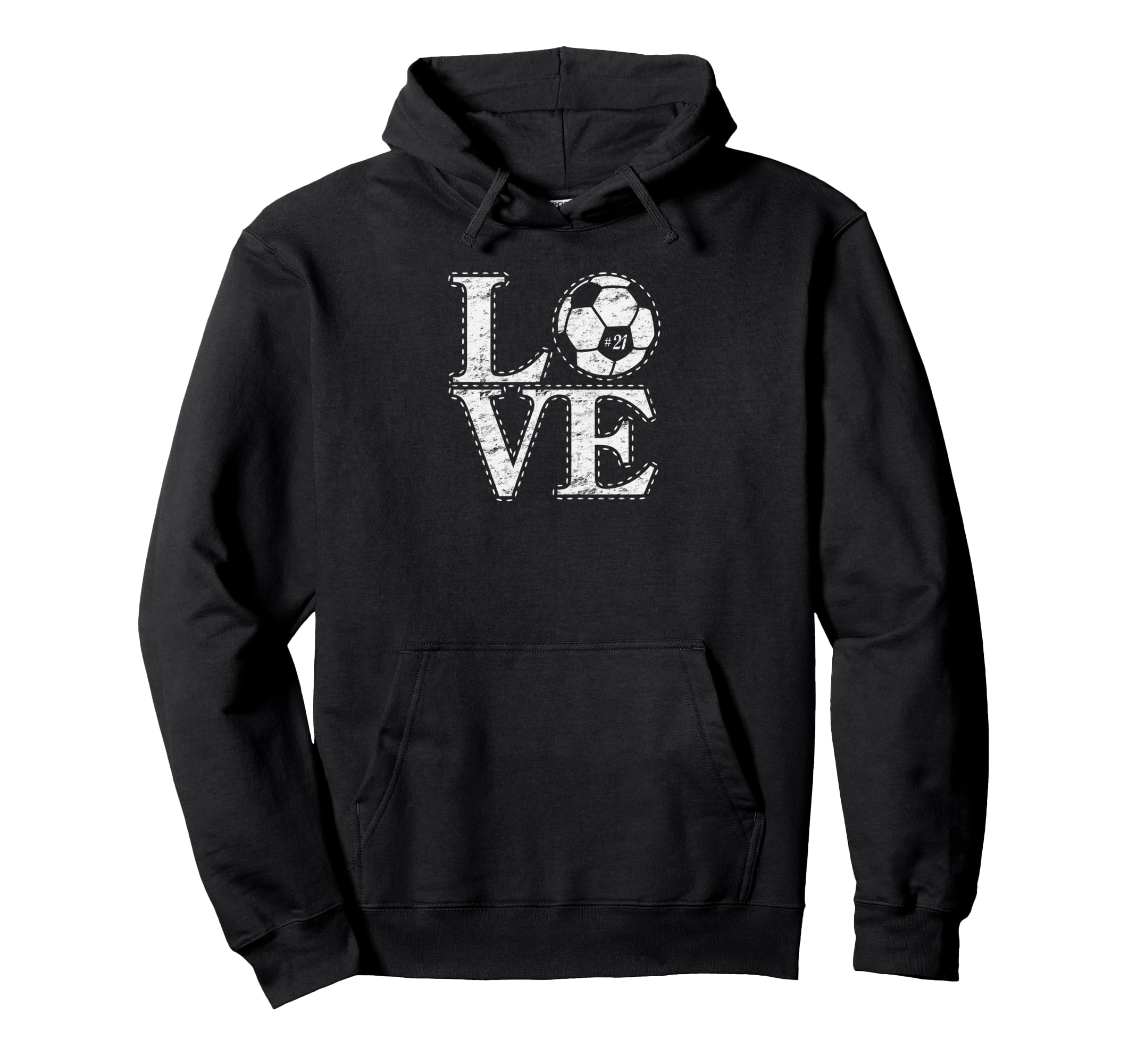 Love Soccer 21 Soccer Mom Birthday Hoodie - Aesthetic Graphic for Adults