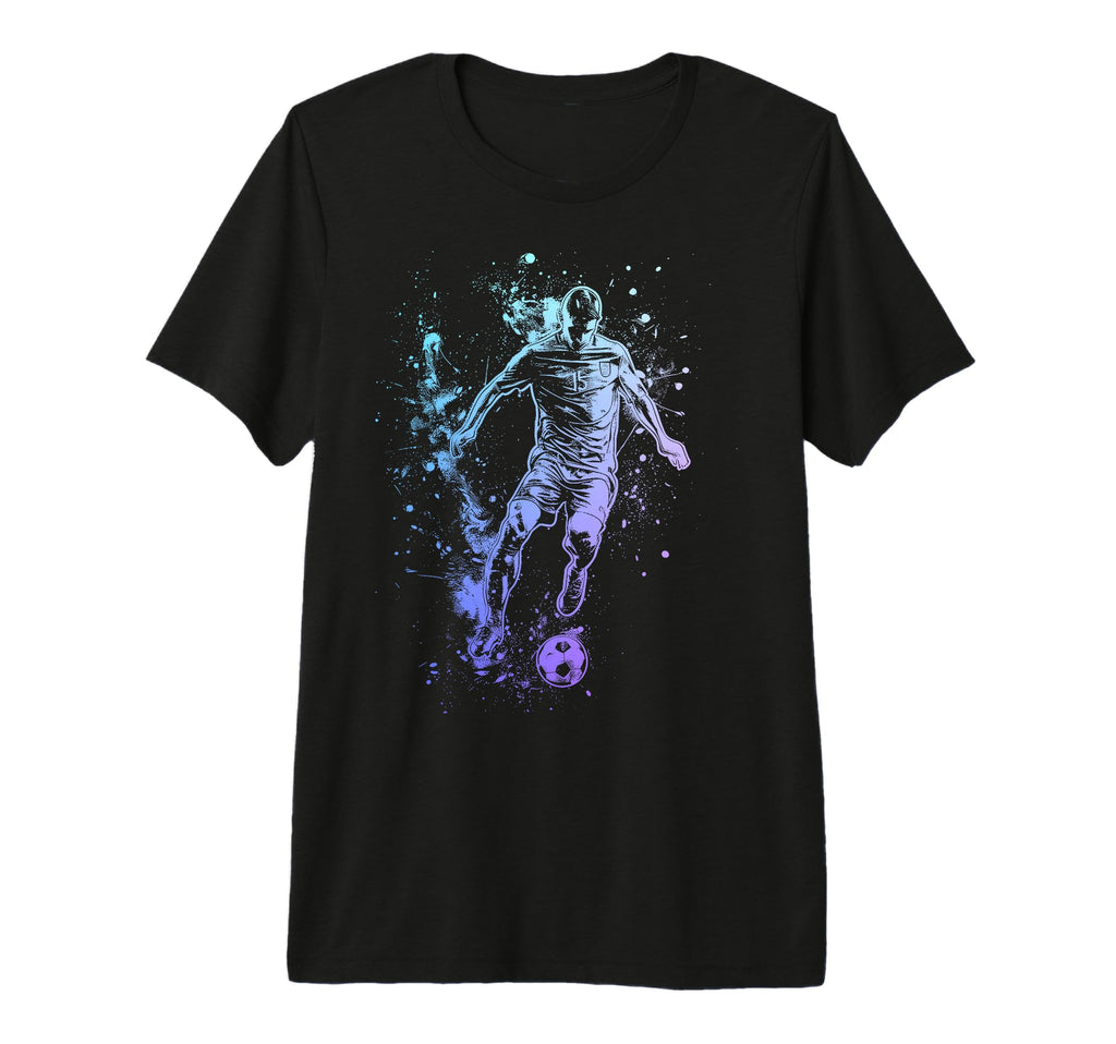 Soccer Player Sports Football Watercolor T-Shirt - Unique Graphic Unisex