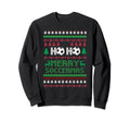 Soccer Goalkeeper Holiday Santa Claus Sweatshirt - Minimalist Print Unisex
