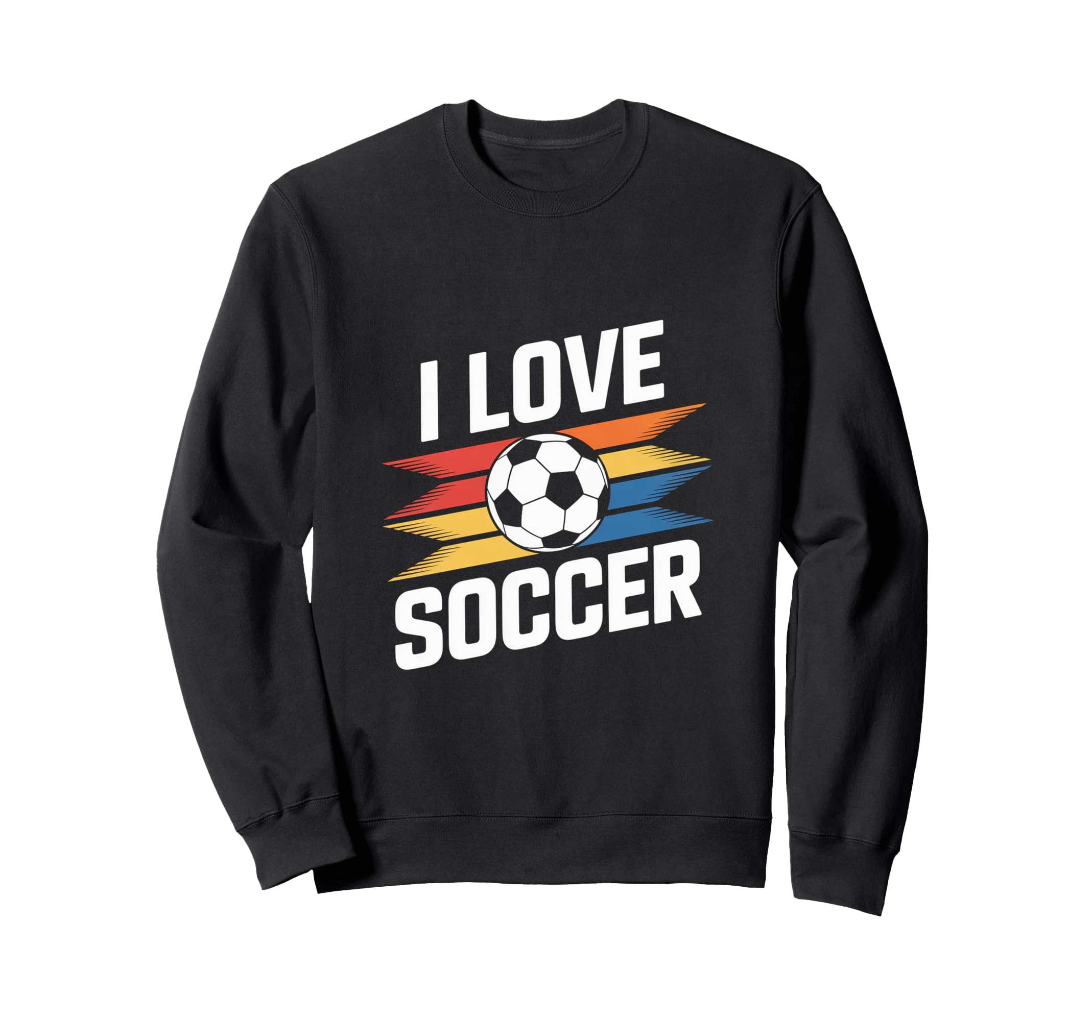 I Love Soccer Vibrant Sweatshirt - Unique Graphic Men Women