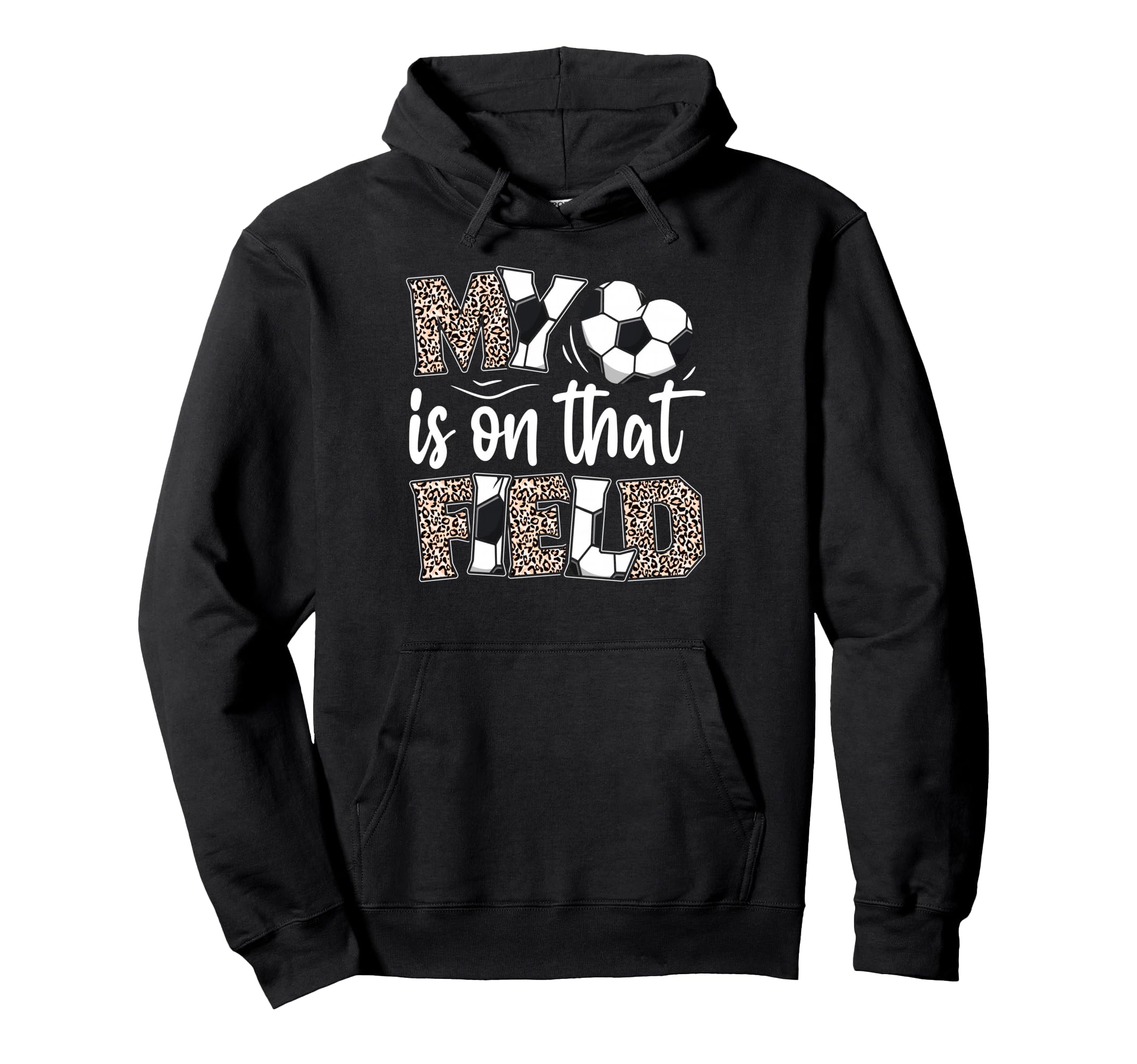My Heart Is That Field Soccer Leopard Hoodie - Unique Graphic Men Women