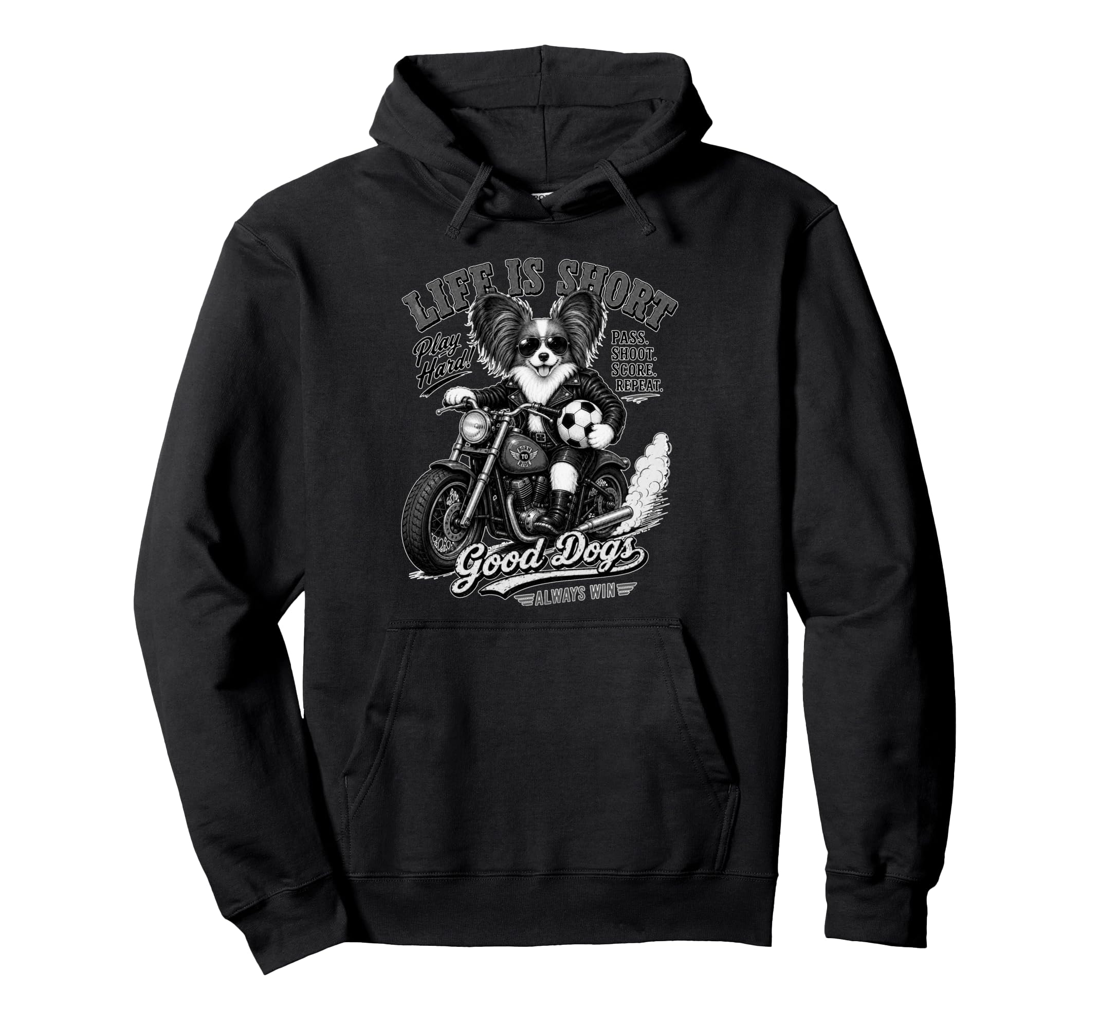 Papillon Motorbike Love Footbal Hoodie - Aesthetic Graphic Men Women