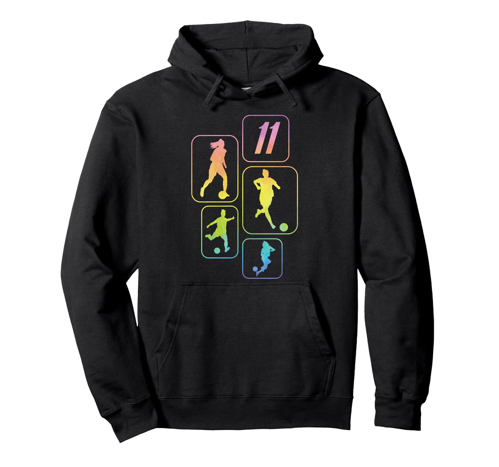 11Th Birthday Soccer Player Football 11 Hoodie - Unique Graphic for Adults
