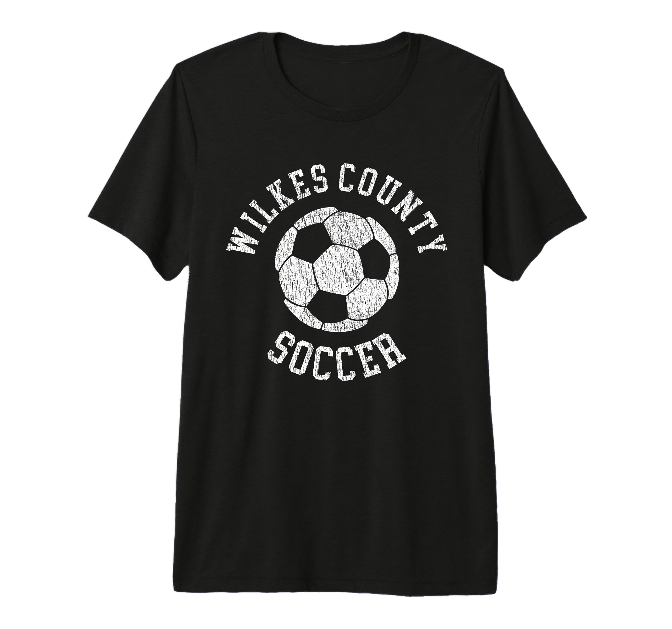 Wilkes County Soccer Distressed 90S T-Shirt - Minimalist Print for Adults