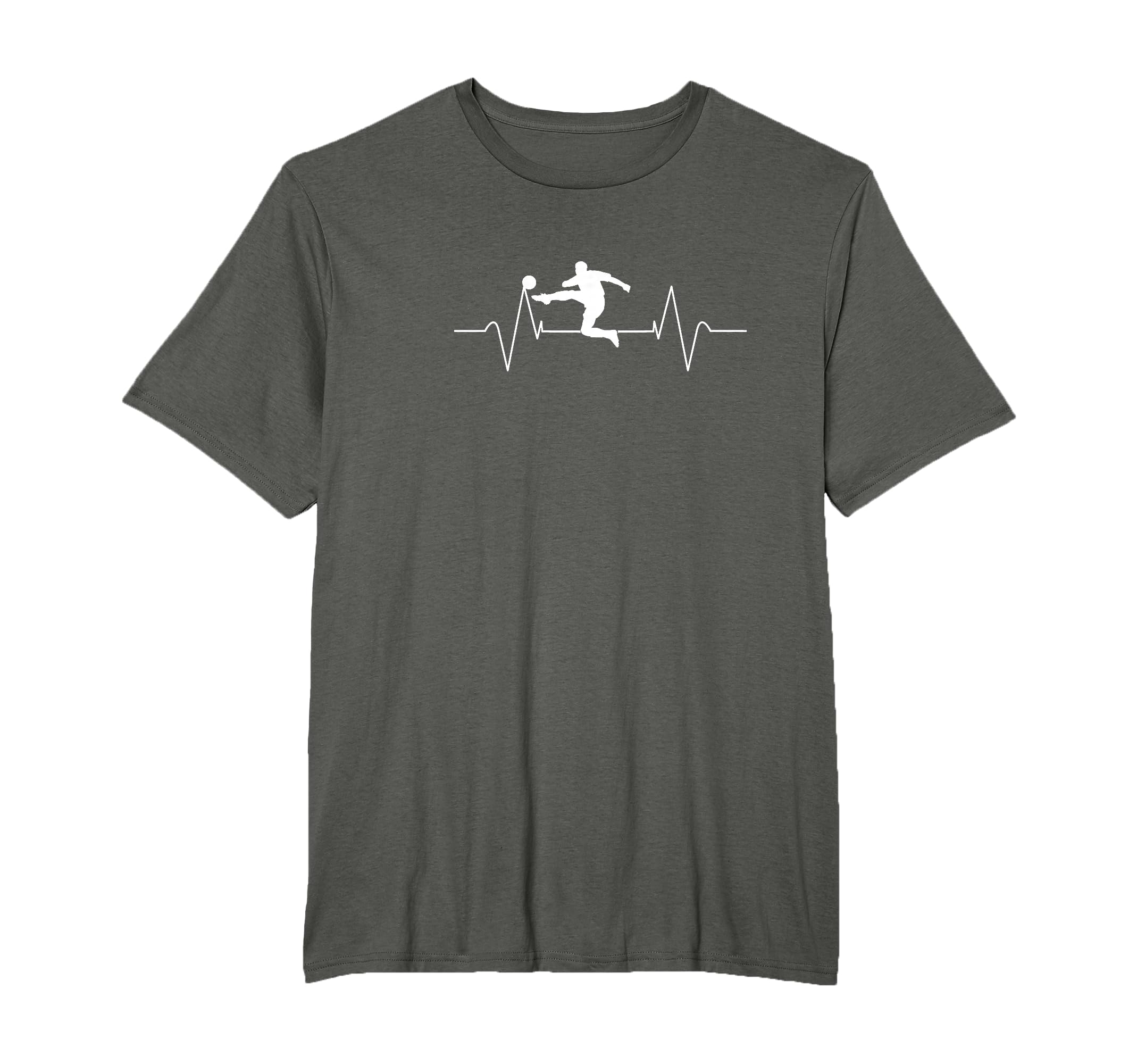 Soccer Heartbeat Soccer Player Gift T-Shirt - Trendy Graphic Unisex