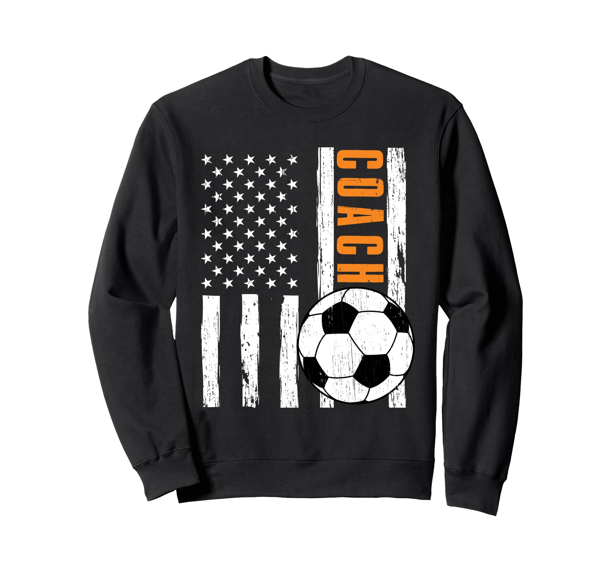 Usa Flag Soccer Coach Funny Sweatshirt - Fun Novelty Design Men Women