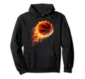 Play Sport Basketball Hoop Fire Flames Hoodie - Unique Graphic Men Women