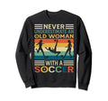 Funny Soccer Ball Grandma Soccer Sweatshirt - Trendy Graphic for Adults