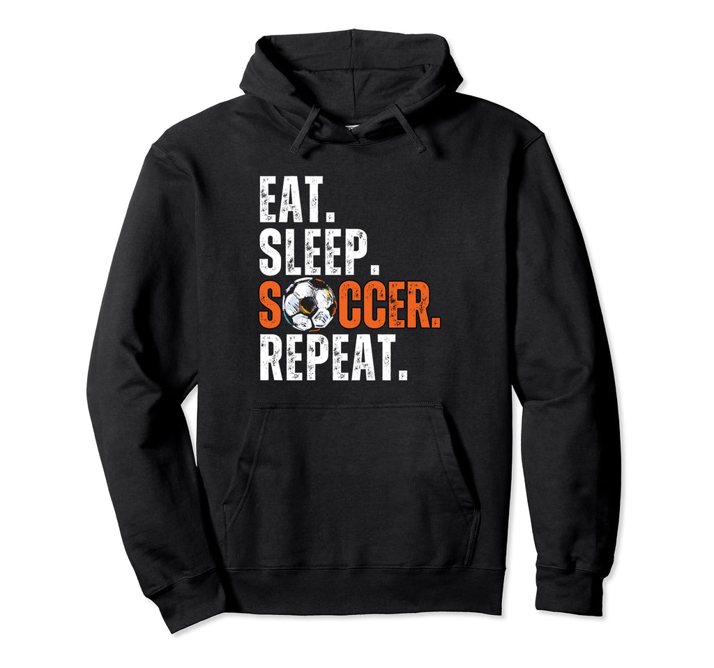 Soccer Lover Themed Eat Sleep Soccer Hoodie - Aesthetic Graphic Men Women