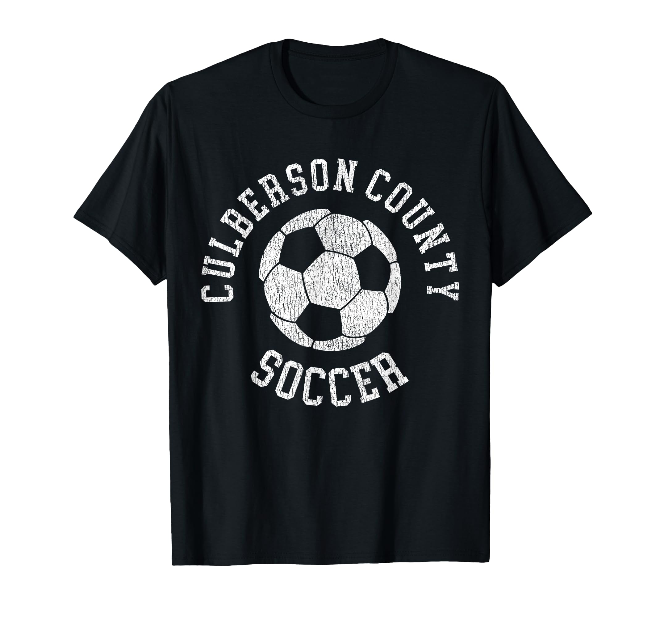 Culberson County Soccer Distressed 90S T-Shirt - Novelty Apparel Unisex