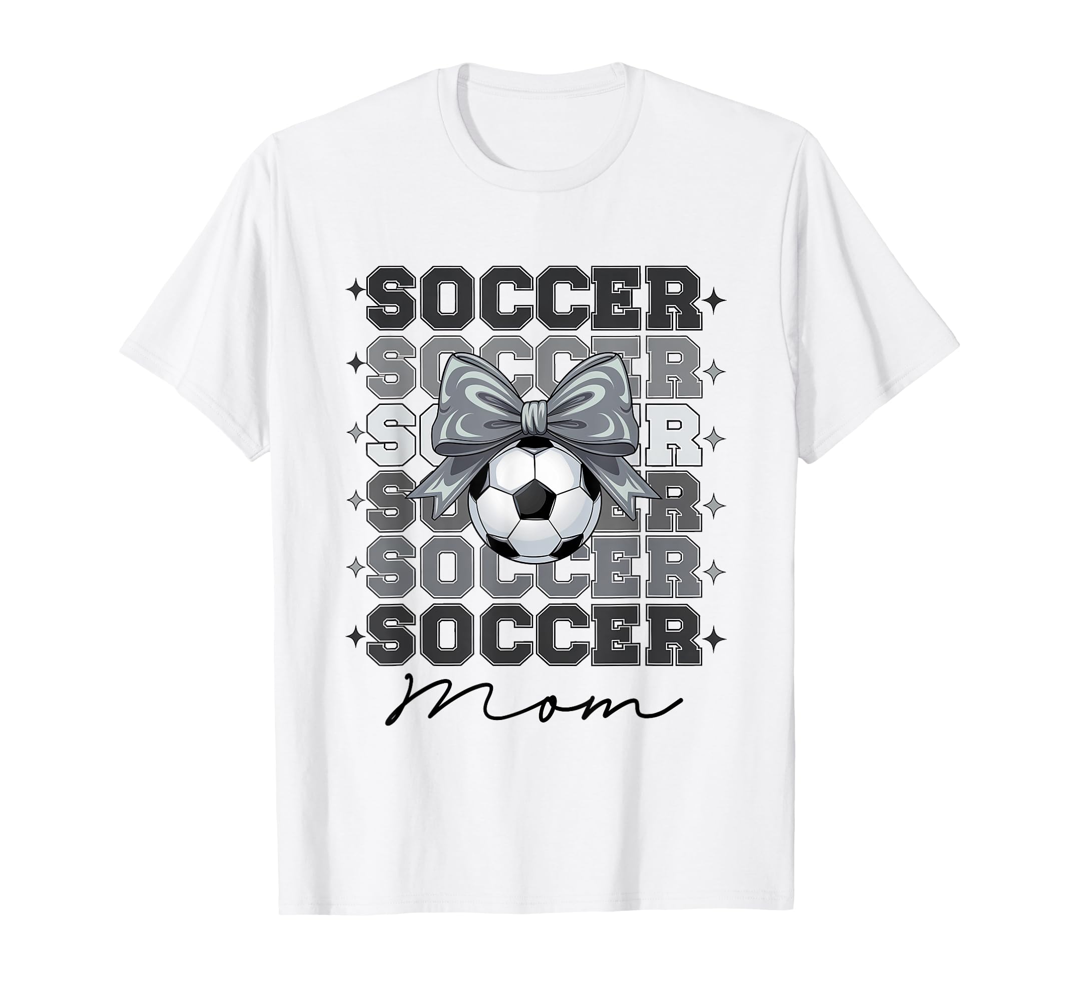 Groovy Soccer Mom Mother Coquette Bow T-Shirt - Streetwear Style Unisex