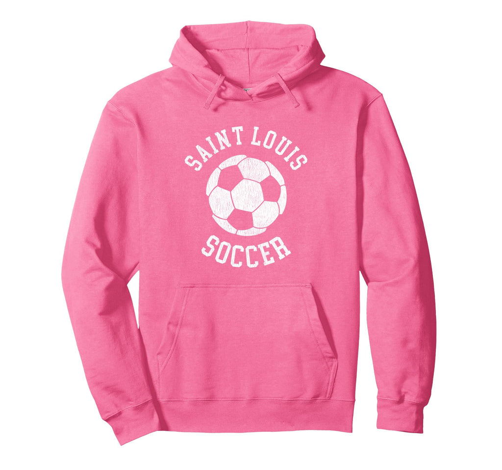 Saint Louis Soccer Distressed 90S Hoodie - Fun Novelty Design Unisex