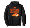 Soccer Ball Is Calling Sports Player Hoodie - Minimalist Print for Adults