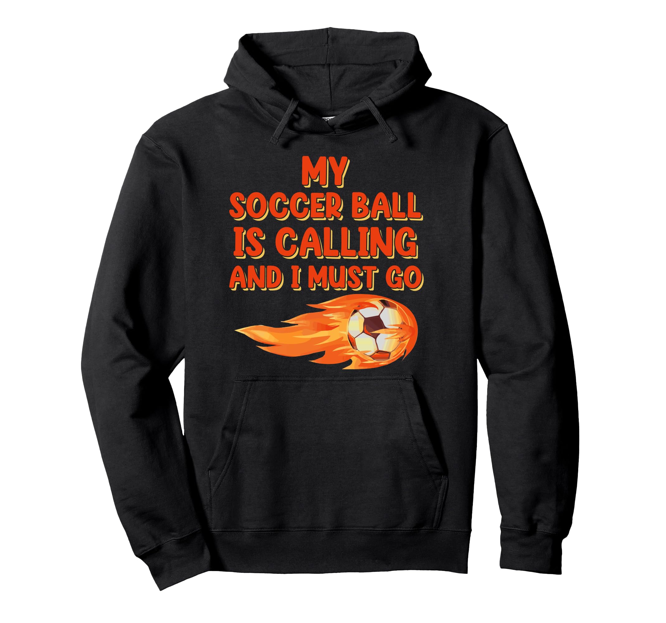 Soccer Ball Is Calling Sports Player Hoodie - Minimalist Print for Adults