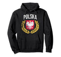 Poland Soccer Jersey Styled Distressed Hoodie - Unique Graphic for Adults