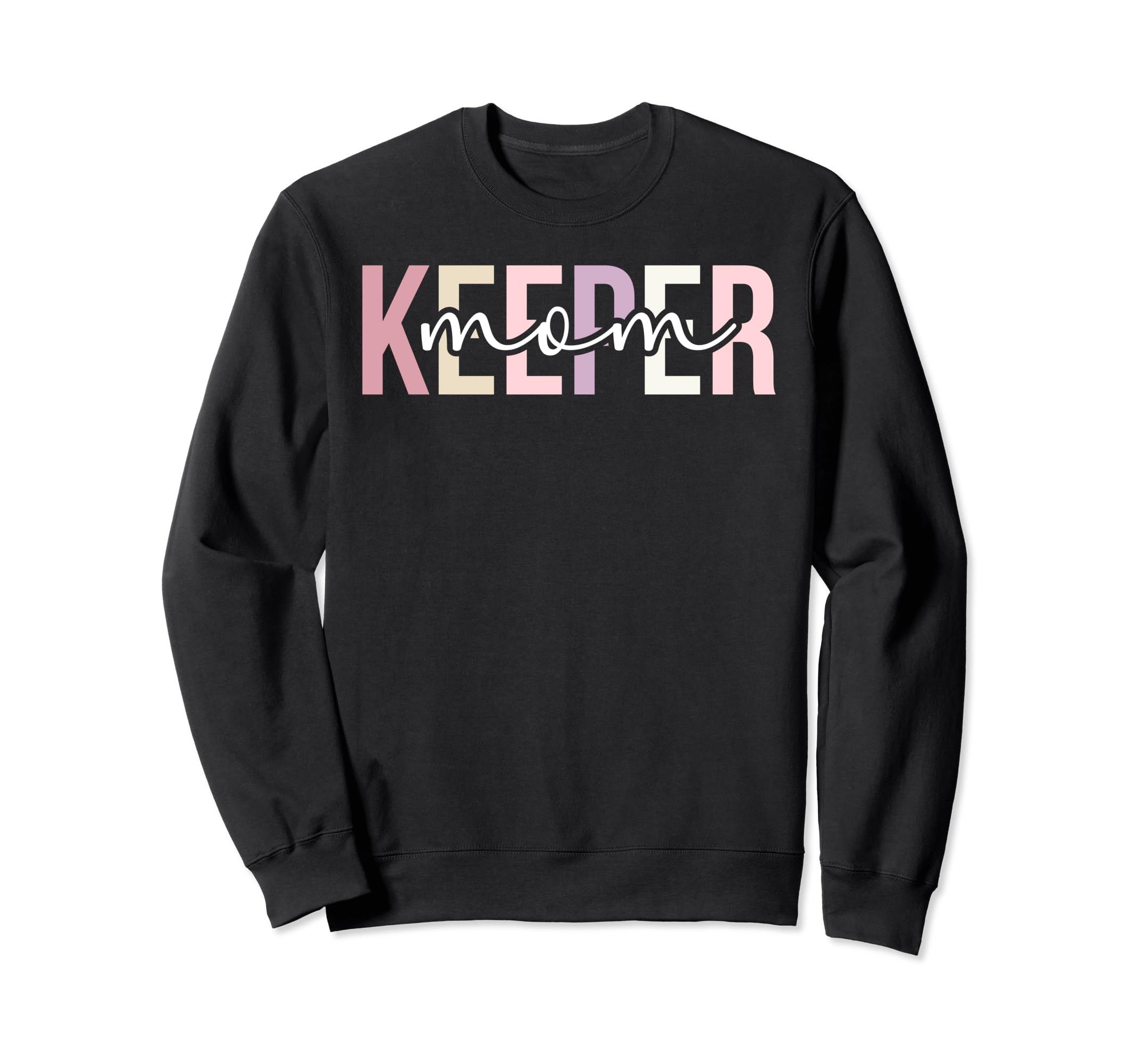 Boho Hockey Keeper Mom Ice Hockey Sweatshirt - Minimalist Print for Adults