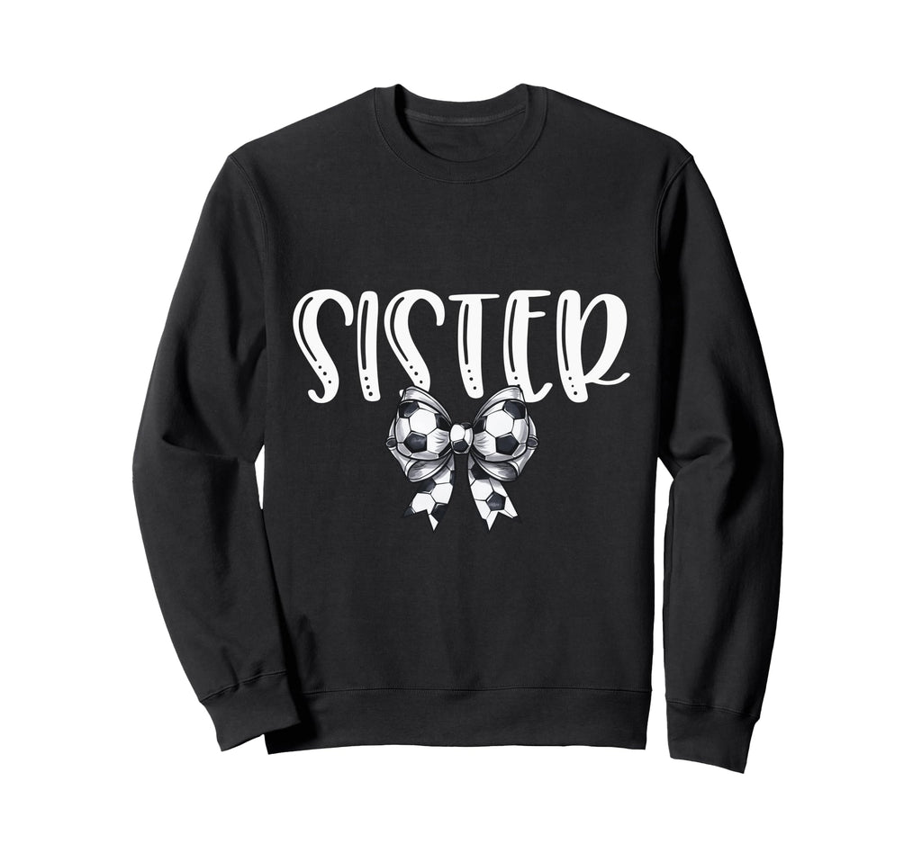 Coquette Soccer Sister Spirit Sweatshirt - Graphic Print for Adults