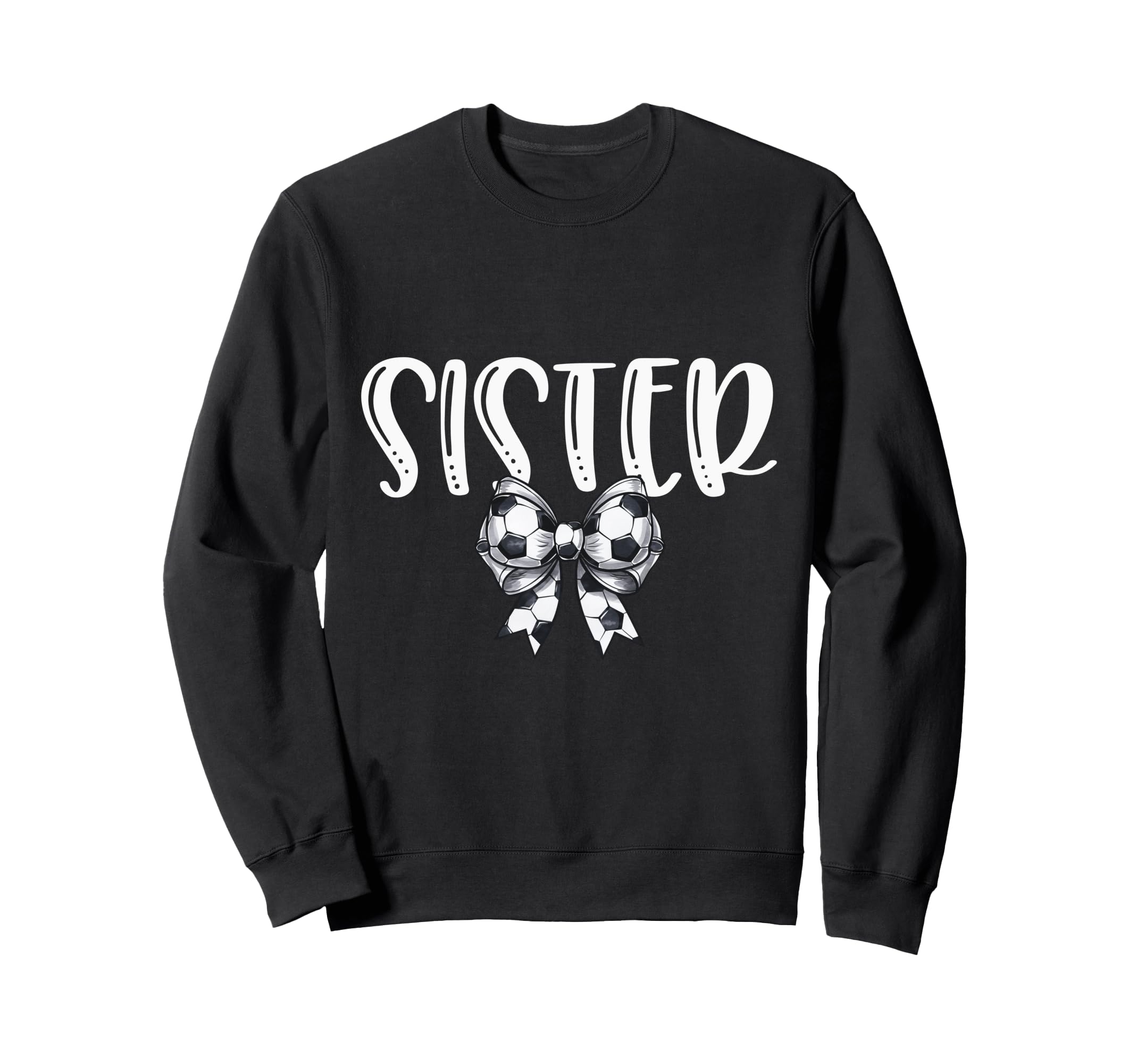 Coquette Soccer Sister Spirit Sweatshirt - Graphic Print for Adults
