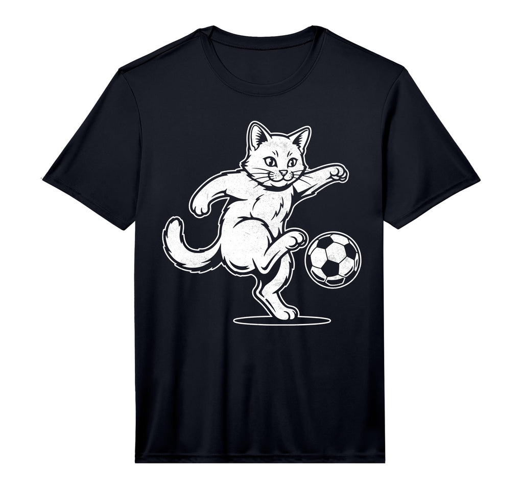 Funny Cat Soccer Ball Soccer Lover T-Shirt - Graphic Print for Adults