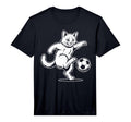 Funny Cat Soccer Ball Soccer Lover T-Shirt - Graphic Print for Adults