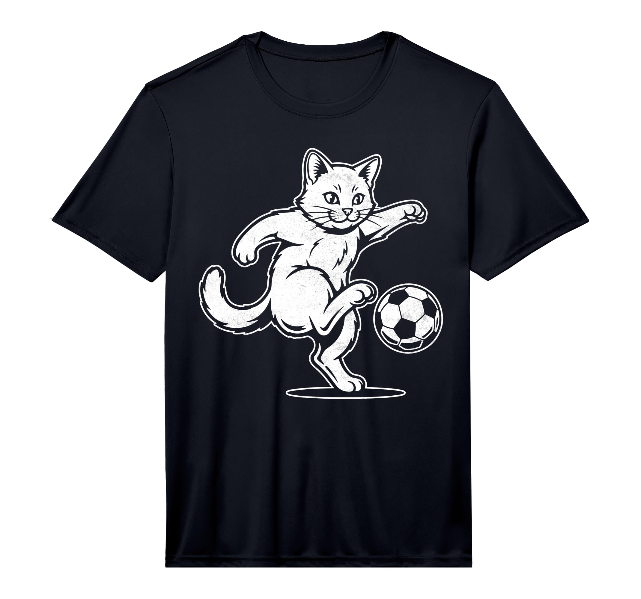 Funny Cat Soccer Ball Soccer Lover T-Shirt - Graphic Print for Adults