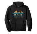 Chicago Skyline Illinois Pride Hoodie - Graphic Print Unisex