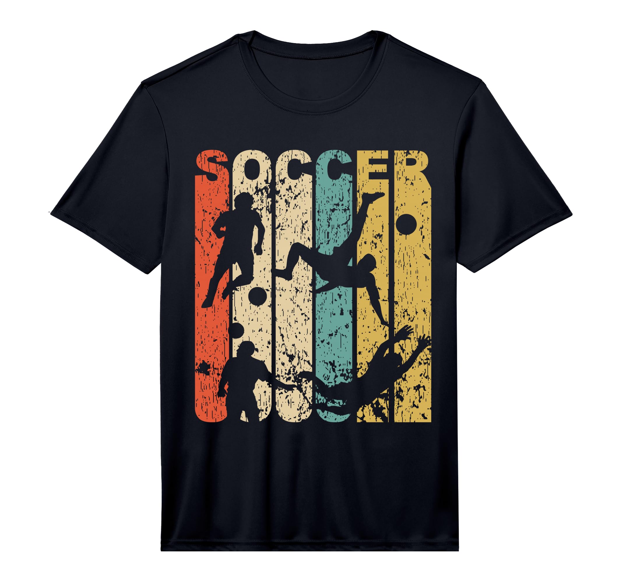1970S Soccer Distressed Performance T-Shirt - Streetwear Style Unisex