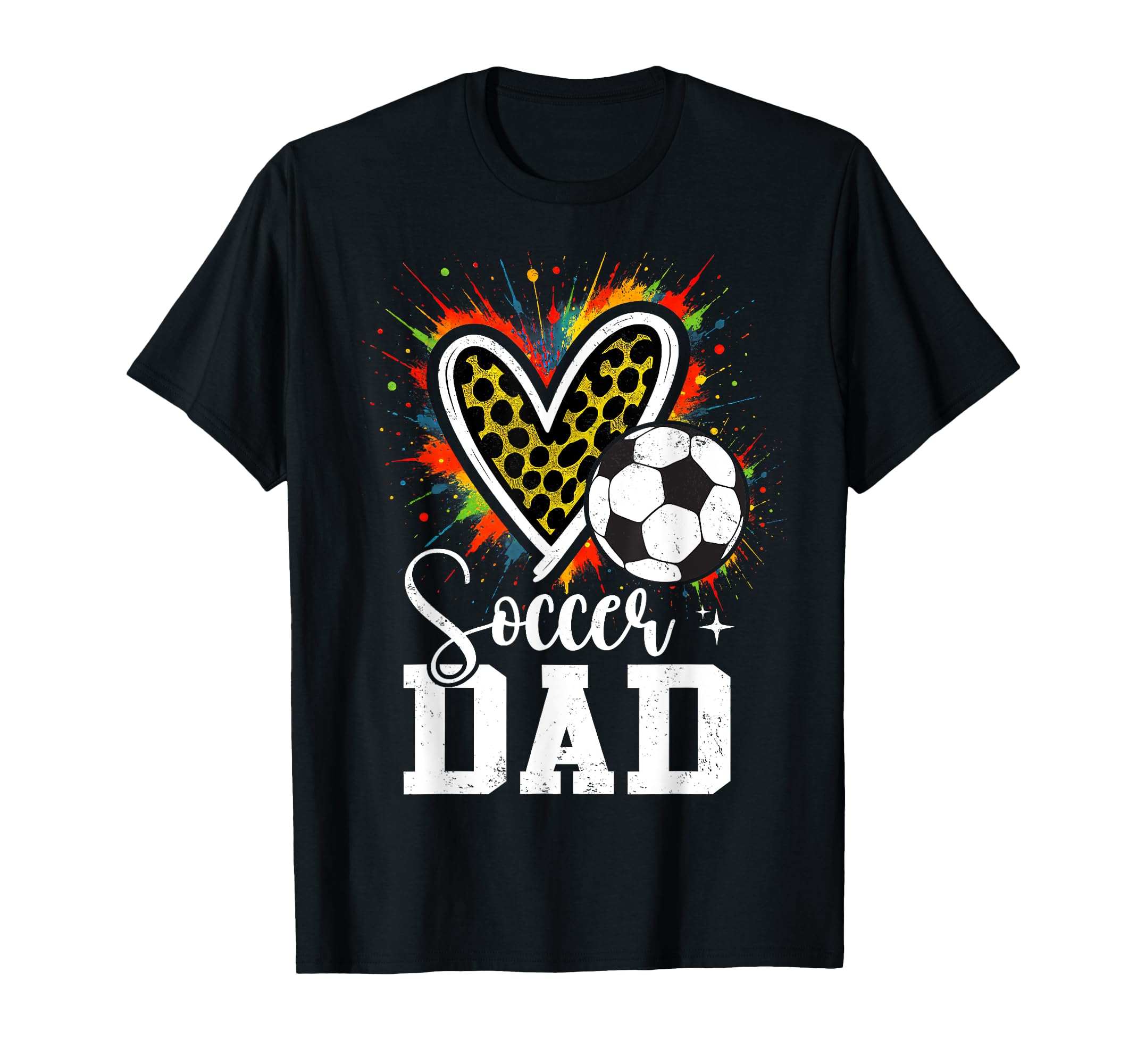 My Favorite Soccer Ball Dad Leopard T-Shirt - Aesthetic Graphic for Adults