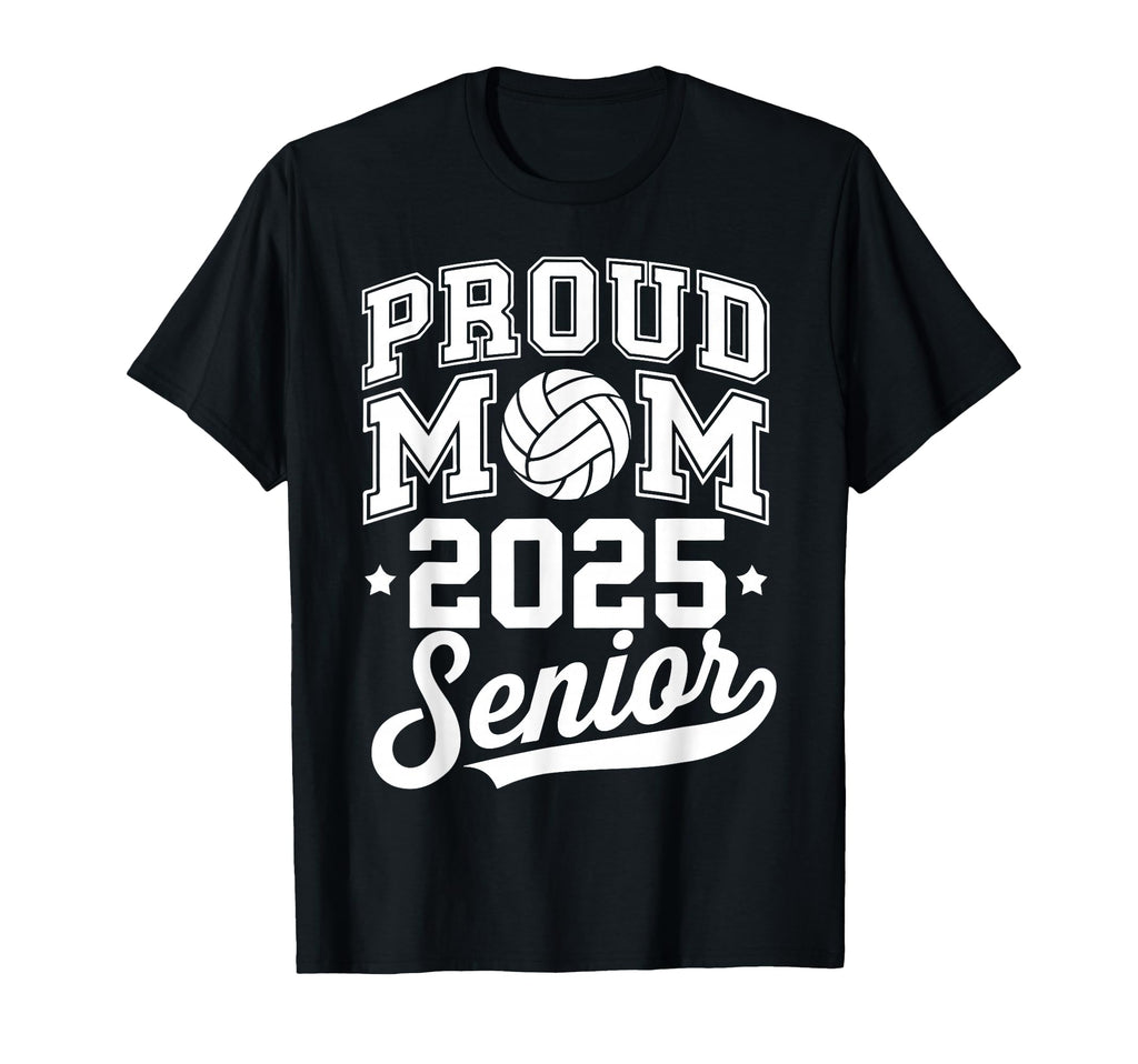 Senior 2025 Volleyball Mom High T-Shirt - Minimalist Print for Adults