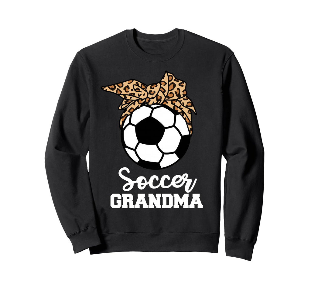 Soccer Grandma Funny Leopard Sweatshirt - Fun Novelty Design for Adults
